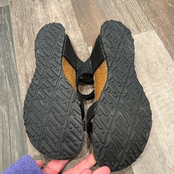 Viking Comfort Revolution tampa sandals Black studs Cork Adjustable sz 38/ 7.5 - Picture 7 of 7